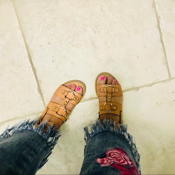 J. Crew Leather Tan Sandals - Picture 2 of 8